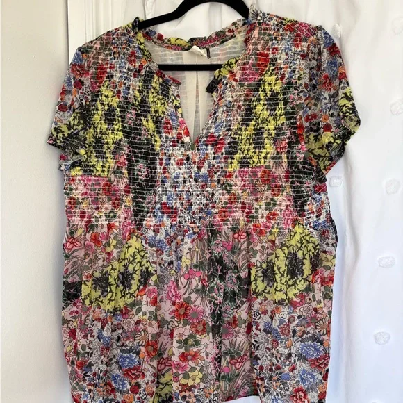 Anthropologie XL Floral Blouse - Picture 6 of 7